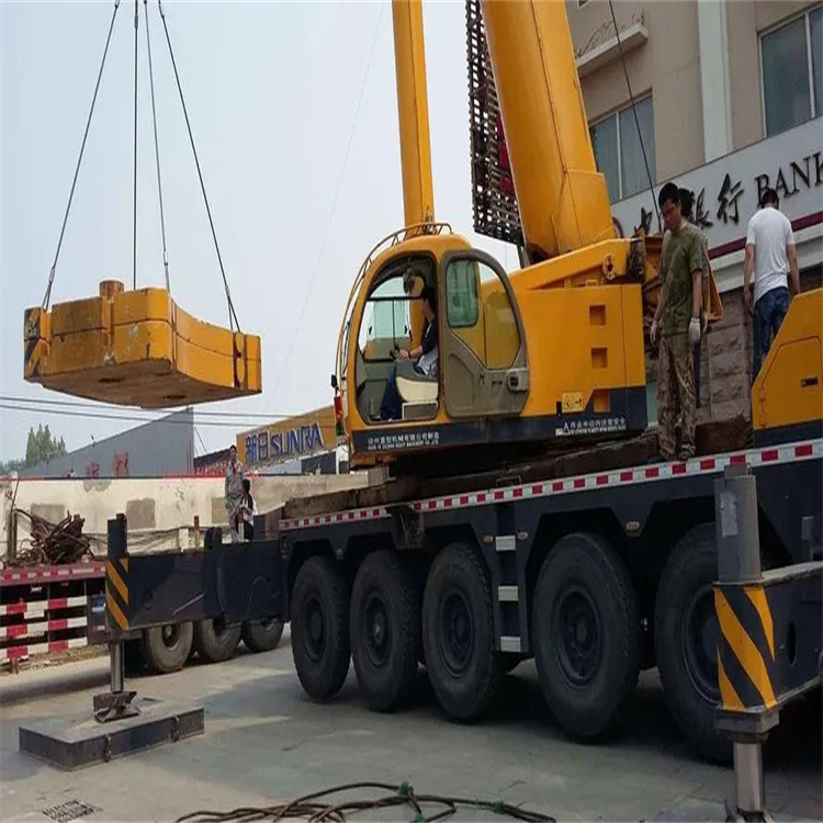 靖州当地吊车出租|机器吊装|75吨|工厂搬迁服务